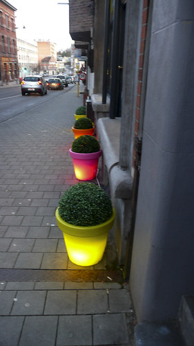 Brussels - Glowing Flowerpots by infomatique