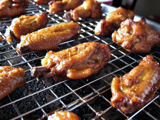 chicken wings in the oven. wings