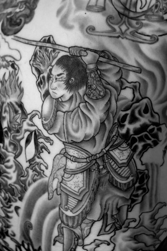 BW Samurai Tattoo However lighting challenges and all I think it went ok