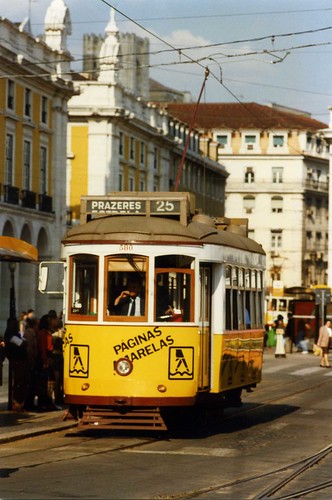 Lisbon tram nr 580, route 25 to Prazeres.  1997