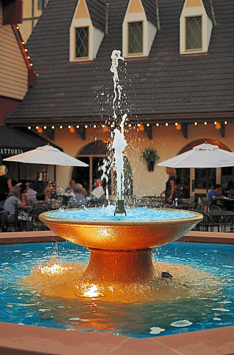 Courtyard fountain at Westport Plaza, in Maryland Heights, Missouri, USA