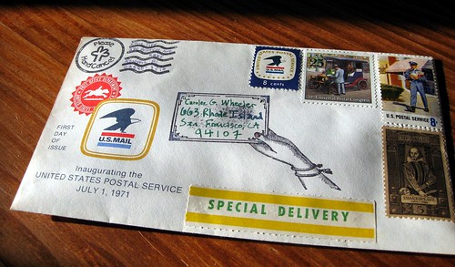 Sparkly mail art