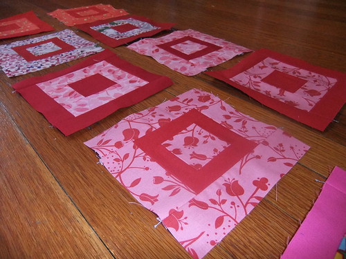 Paintbox quilt along blocks--reds
