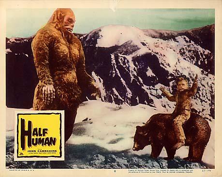 HALF HUMAN (1958) Lobby card