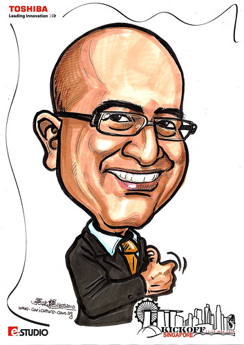 Caricatures for Toshiba - Kickoff Singapore - Amin