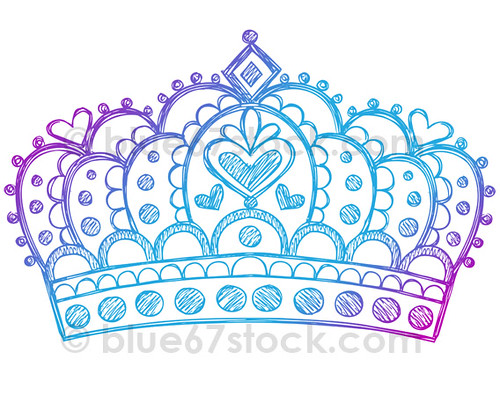 princess crown tattoo designs. Hand-Drawn Sketchy Princess