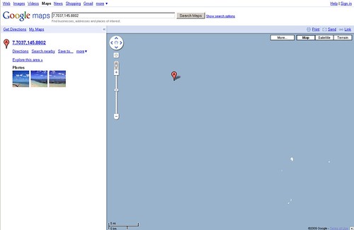 Olimarao Atoll - Vicinity Map from Google Maps