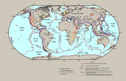 tectonics plates map. Map of Global Tectonic Plates