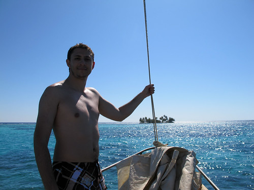 Alex Berger while Sailing in Belize