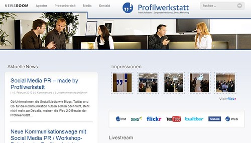 Profilwerkstatt - Social Media Newsroom