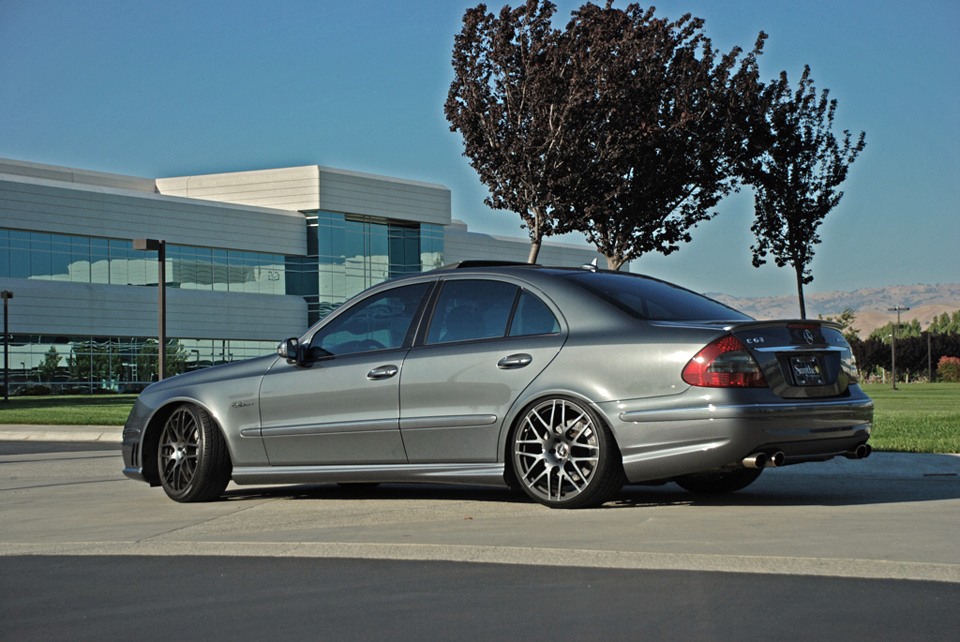 Here are some photos of a W211 E63 AMG on our 20 F1 Mesh Monoblocs