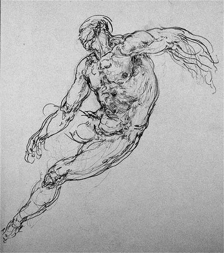 The Resurrection - Study for a figure - The Falling
