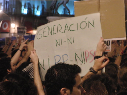 Cartel: "Generación Ni-ni... ni PP ni PSOE"
