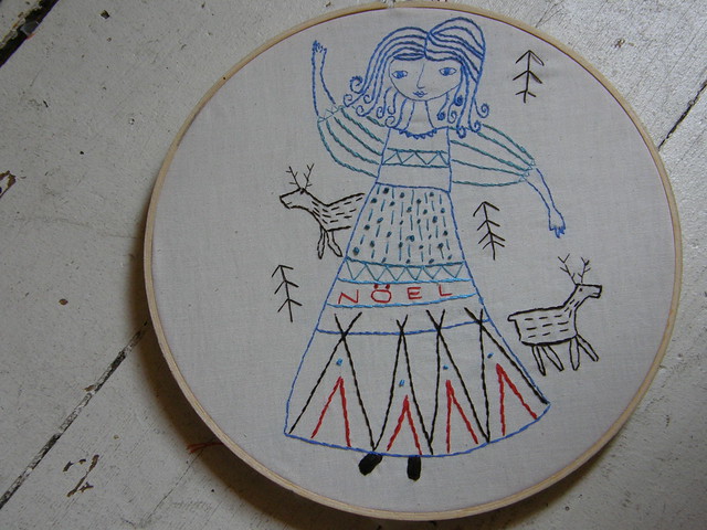 TeePee Girl :: Christmas Embroidery