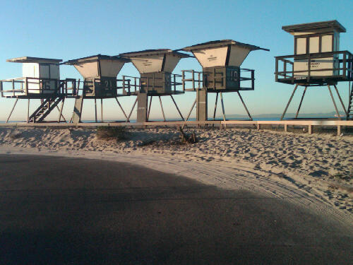 Lifeguard Towers on Thanksgiving Day