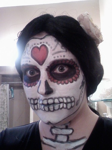 day of the dead skull face paint. day of the dead. kris.salaway