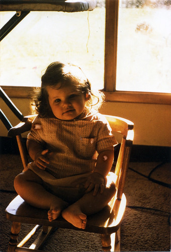 Lisa Lane - as a toddler - on 3rd and L St, Anchorage Alaska 1958 by Wonderlane