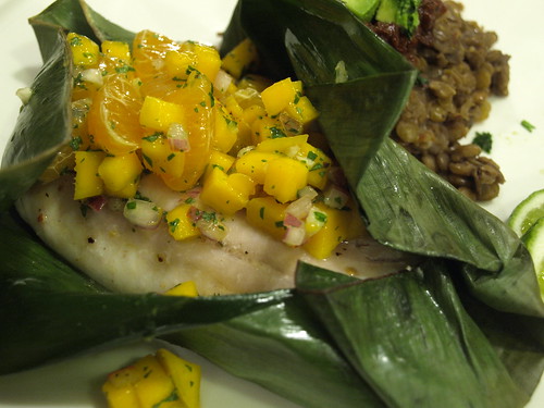 rockfish with mango and clementine relish