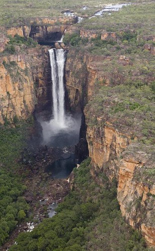 The mighty Jim Jim Falls from the scenic flight over Kakadu 