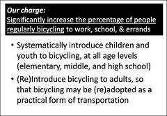 Our charge: bicycle planning
