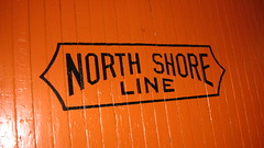 Chicago, North Shore & Milwaukee corporate logo. The Illinois Railway Museum. Union Illinois. Friday, July 3rd 2009.