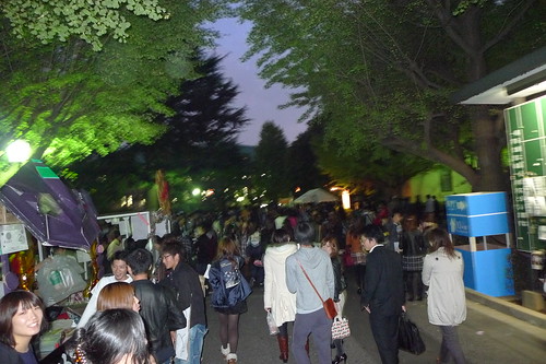 Waseda Festival after the sunset