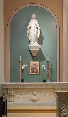 Saint John the Apostle and Evangelist Roman Catholic Church, in Saint Louis, Missouri, USA - altar of Mary