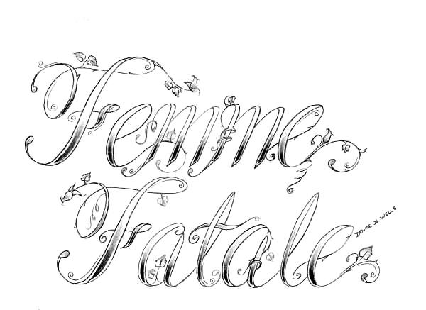 "Femme Fatale" Tattoo Design by Denise A. Wells - a photo on Flickriver