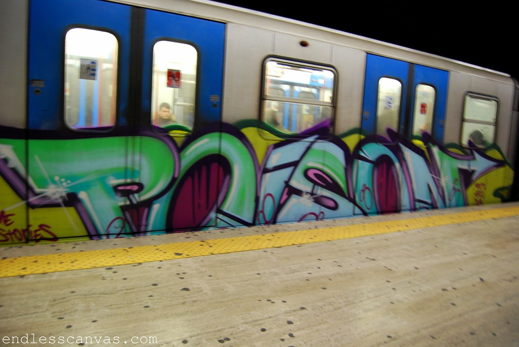 Poison Subway Graffiti in Rome Italy. 