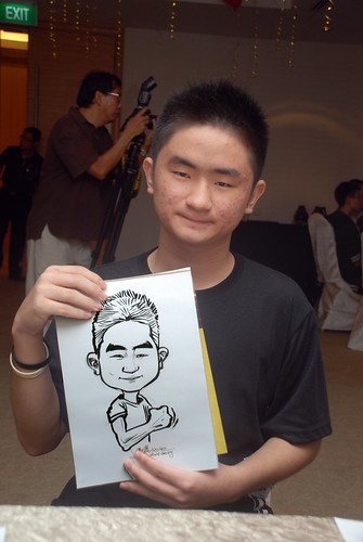 caricature live sketching for birthday party 220110 - 11