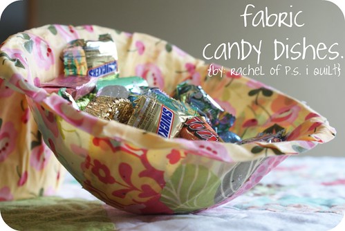 fabric candy dishes.