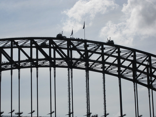 Sydney Harbour - Bridge walk as seen from the Manly Ferry