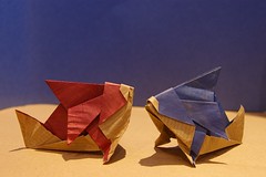 merou brun - (Gérard Ty Sovann) papier kraft peint à la peinture acrylique