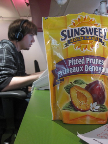 Intern. He was not devoured with the prunes.