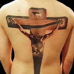 Salvador Dali`s cross tattoo