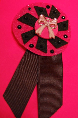 Hot Pink and Black Bow
