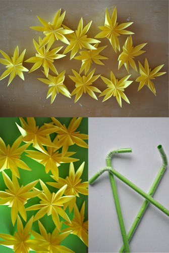 Wiosenne kwiaty z papieru (origami)