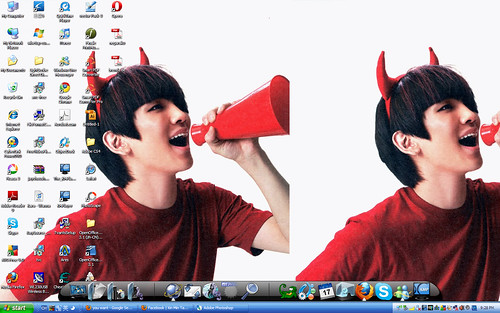 dekstop wallpaper. Changed my dekstop wallpaper, to stop me from switching on my pc. Before :