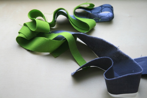 green and grey scraps