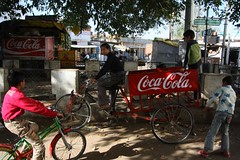 Playing on the Coke Delivery Bike