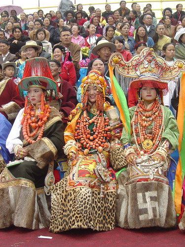 Ornamented Women at 4th Khampa Festival in Kangding 2004 by BetterWorld2010