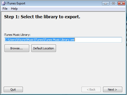 iTunes-Export-Step1