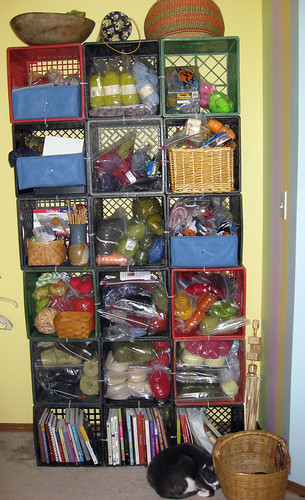 Yarn storage reorganized for 2010