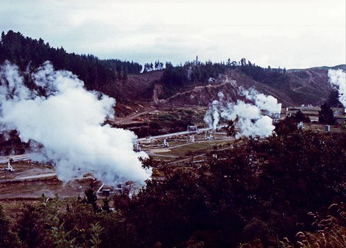 Steam Bore Valley Wairakei New Zealand in 1991