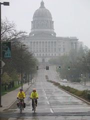 Biking near the Missouri Capitol