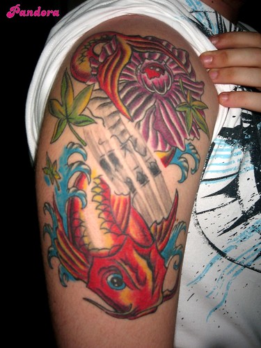 Natural Fish Tattoo design on Women Arm
