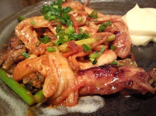 牡蠣のキムチ炒め（2010.1.22)