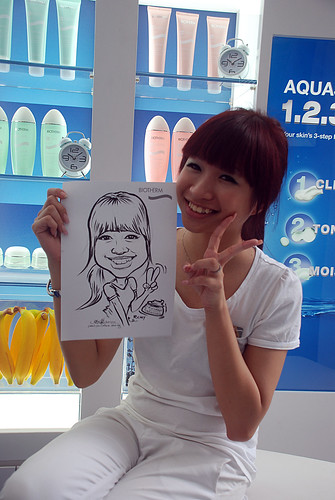 Caricature live sketching for Biotherm Roadshow Loreal - 15