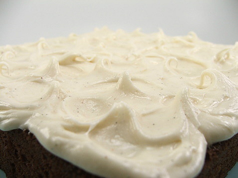 Caramel Cake with Cinnamon Vanilla Bean Cream Cheese Frosting