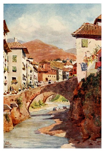038-Granada-Calle del Darro-Cathedral cities of Spain 1909- W.W Collins